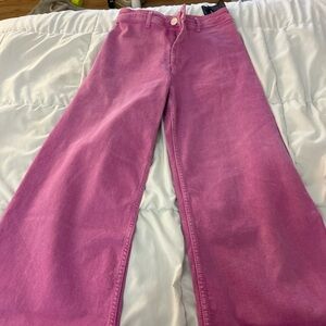 Zara Women's Flare Jeans in Vibrant Pink